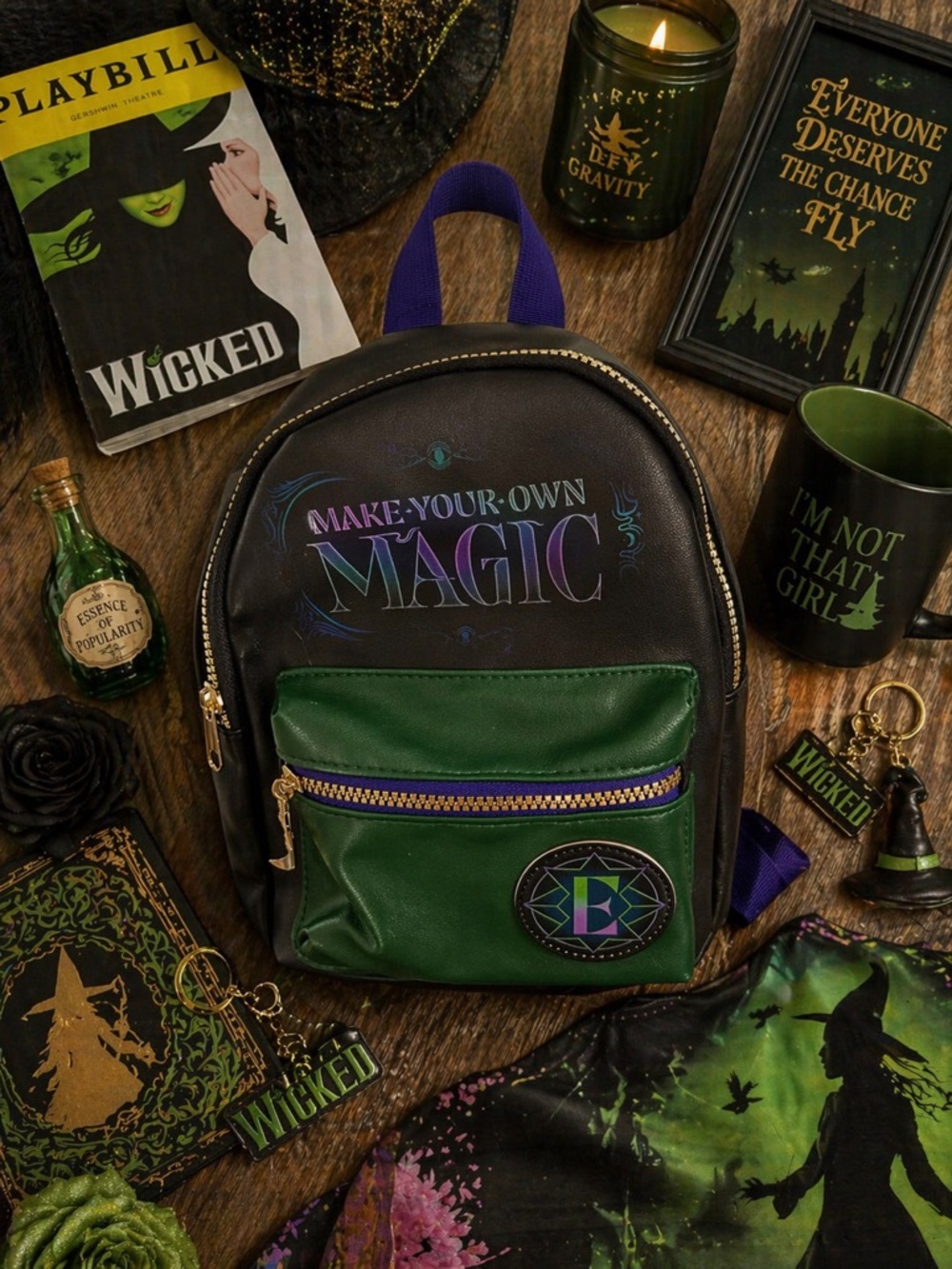 Make-Your-Own Magic Green & Black Mini Backpack